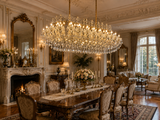 40 LIGHT ROYAL CRSYTAL RECTANGULAR ITALIAN CHANDELIER LIGHT FOR DINING HALL