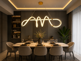 1000 MM Gold LED Chandelier Light for Living Room Round Dining Room