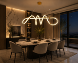 1000 MM Gold LED Chandelier Light for Living Room Round Dining Room