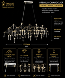 1350MM Crystal LED Light Chandelier Lamp