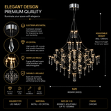 800MM Crystal LED Light Chandelier Lamp
