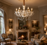 6 LIGHT Glass Frost Glass ITALIAN CHANDELIER LIGHT