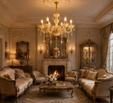 6 LIGHT Glass Amber Glass ITALIAN CHANDELIER LIGHT