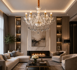 6 LIGHT Glass Frost Glass ITALIAN CHANDELIER LIGHT