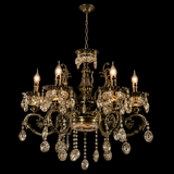 6 LIGHT BRASS ITALIAN CHANDELIER