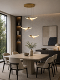 3 LED Gold Bird Bedside Hanging Pendant Ceiling Lamp Light Fixture - Warm White