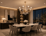 8 LIGHT CRYSTAL ITALIAN CHANDELIER CEILING LIGHTS HANGING