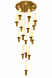 16 LED DOUBLE HEIGHT ALABASTER STAIR CHANDELIER