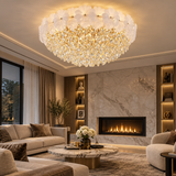 600 MM Crystal Surface Chandelier for Low Height Ceiling