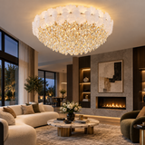 600 MM Crystal Surface Chandelier for Low Height Ceiling