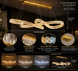 1200MM Crystal LED Light Chandelier Lighting Lamp