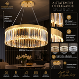 800MM Crystal Ring Chandelier Lamp