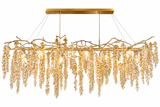 1200 MM Crystal Gold LED Tree Chandelier Light for Living Room
