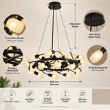 27 Lights Chandelier Glass Pendant Ceiling Light Fixture