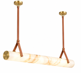 1200MM Faux Marble Leather LED Light Chandelier Lighting