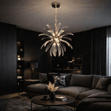 18 Light Crystal Gold LED Chandelier for Living Dining Room Light- Warm White
