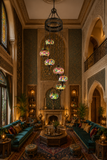 8-LIGHT TIFFANY COLOR  DOUBLE HEIGHT STAIR CHANDELIER