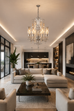 6 LIGHT Glass Clear Glass ITALIAN CHANDELIER LIGHT