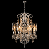 6 LIGHT Glass Clear Glass ITALIAN CHANDELIER LIGHT