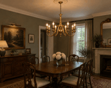 8 Light Brass Italian Chandelier Light for Dining Hall