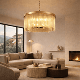 600 MM Crystal Gold LED Chandelier for Living Dining Room Light- Warm White