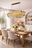 800x300 MM Crystal LED Chandelier for Living Dining Room Light