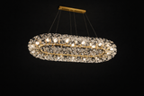 1200MM Crystal LED Light Oval Chandelier Lighting Lamp