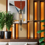 Antique Brass Gold Pendant Light for Bedside Hanging Light