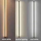 1000 MM LED Black Metal Long Wall Light - Warm White