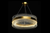 800 MM Crystal LED Chandelier Ring Hanging Suspension Lamp - Warm White