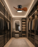 24 Inch Low Profile Ceiling Light with Fan LED Chandelier