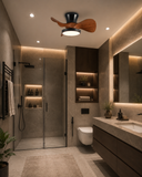 24 Inch Low Profile Ceiling Light with Fan LED Chandelier