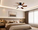 30 Inch Hugger Low Profile Ceiling Light with Fan LED Chandelier