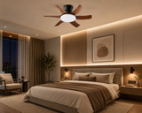 30 Inch Hugger Low Profile Ceiling Light with Fan LED Chandelier