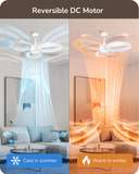 42 Inch Wind lamp ceiling fan remote Controlled - White