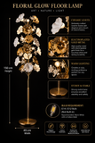 Gold Meta Ceramic Floor lamp Living Room Standing lamp