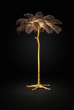 OSTRITCH FEATHER GOLD FLOOR LAMP LIVING ROOM LIGHT FOR HOME LIGHTING STANDING LAMP - GOLD