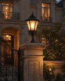 Retro Pillar Light Gate Lamp Lantern Post E27 - Black
