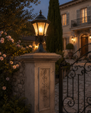Retro Pillar Light Gate Lamp Lantern Post E27 - Black