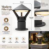 Modern Pillar Light Gate Lamp Lantern Post E27
