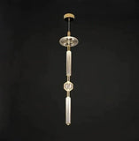Clear Glass Brass Gold Pendant Hanging Light - Warm White