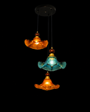 3 Light Color Glass Pendant Ceiling Hanging Light
