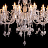 15 LIGHT Clear GLASS ITALIAN CHANDELIER CEILING LIGHTS HANGING - WARM WHITE