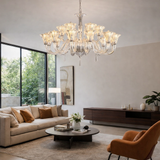 15 LIGHT Glass Shade ITALIAN CHANDELIER CEILING LIGHTS HANGING