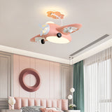 Helicopter Dual Rotating Blade Ceiling Light with Fan LED Chandelier - Warm White