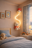Resin Lamp with Bunny Kids Room Wall Light