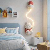 Resin Lamp with Bunny Kids Room Wall Light