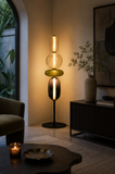 4 Glass Black Floor lamp Living Room Light for Home Lighting Standing lamp