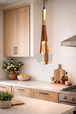 led Leather Tan Belt Hanging Pendant Ceiling Light