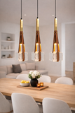 led Leather Tan Belt Hanging Pendant Ceiling Light